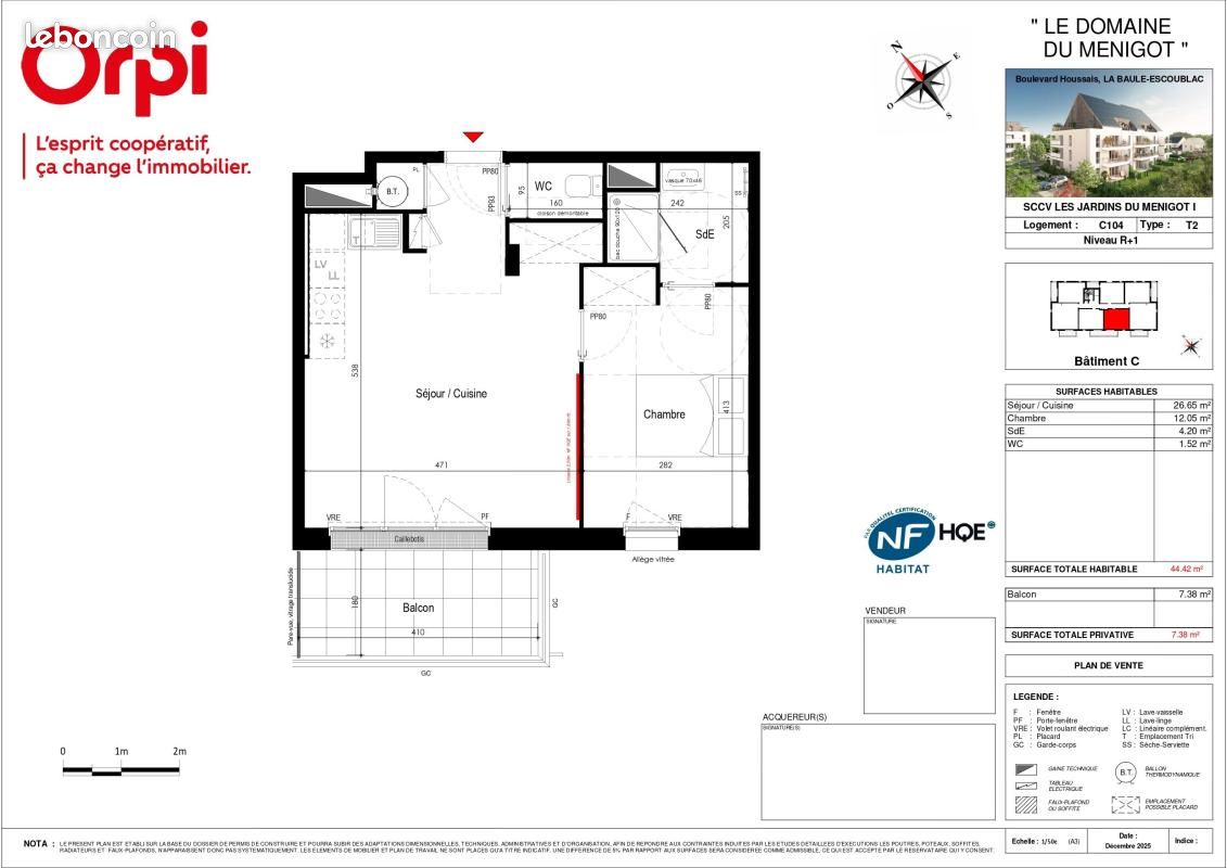 Appartement 2 pièces 44 m² · à La Baule-Escoublac · 44 m² · 232 500 €