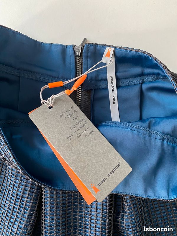 Jupe Mi-longue Taille À Pinces Bleu Armand Ventilo Femme - 2326971-bleu00