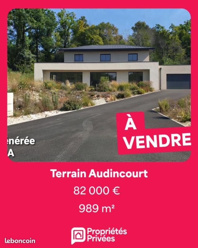 Terrain 989 m² Audincourt · 82 000 €