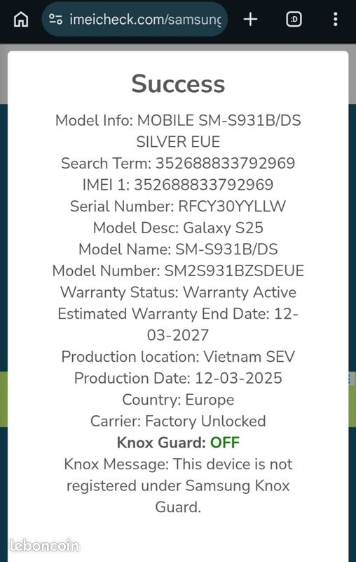 Samsung Galaxy S25 – 12GB RAM – Comme neuf (image 7)