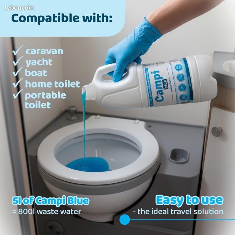 Toilette Portable De Camping 5,2 Gallons - Grise, étanche, Avec Sac De Transport - Neuve