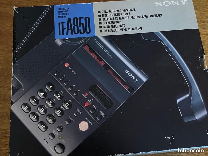 Ancien Répondeur AT&T 2300C – Bois – Avec Cassettes – Vintage