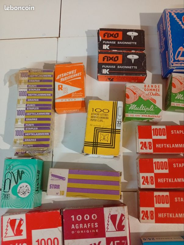 Lot de boite Fourniture bureau( punaise,agrafe ,...rempli (image 5)
