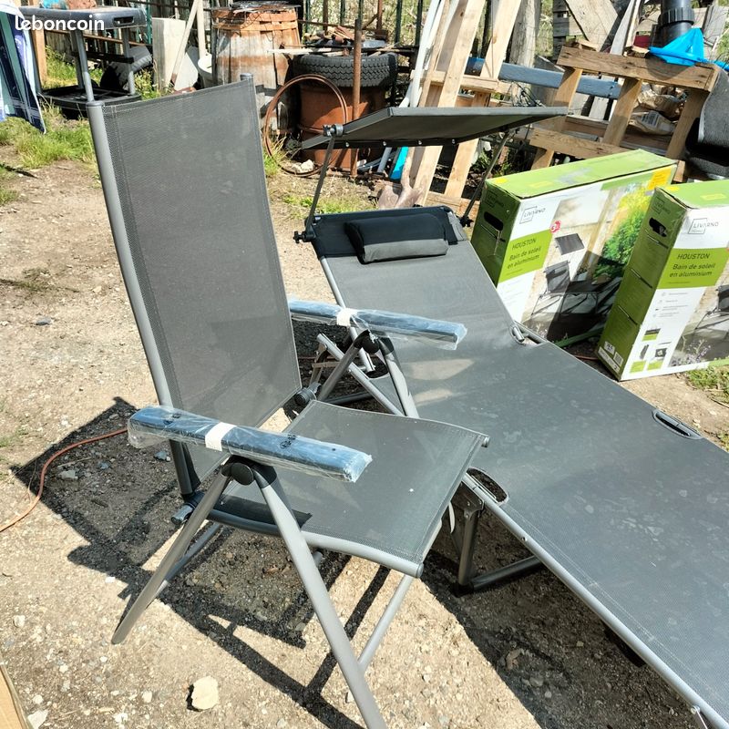 Houston Florabest Aluminium Recliner Fauteuil Pliant Aluminium