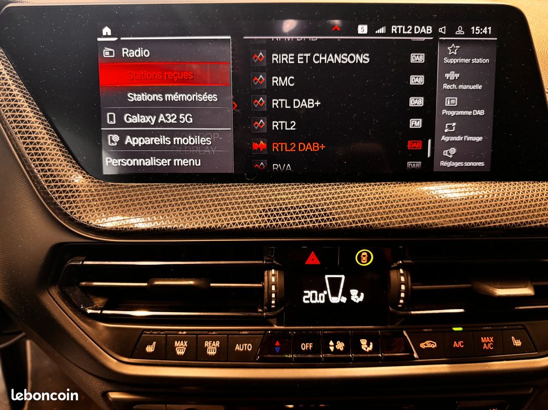 BMW SERIE 1 1.5 118 I 140 LUXURY DKG BVA / SIEGES CHAUFFANTS / APPLE CARPLAY / AFFICHAGE TÊTE HAUTe (image 12)