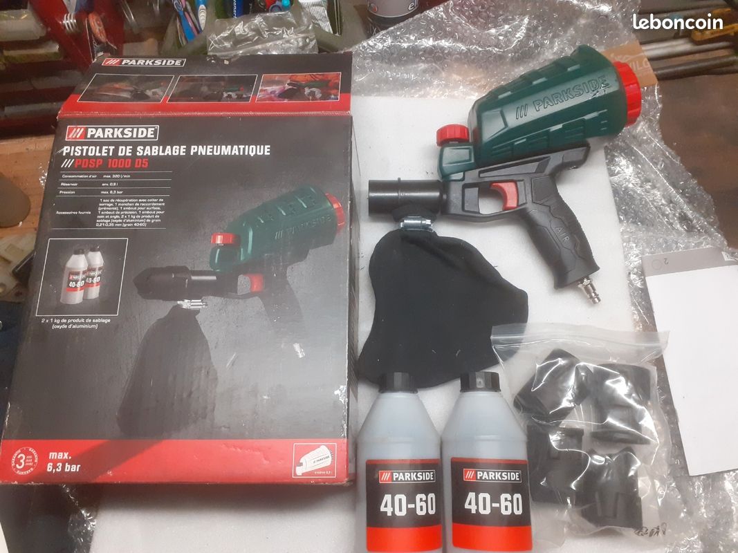 Pistolet de sablage pneumatique Parkside PDSP 1000 D5 NEUF (image 1)