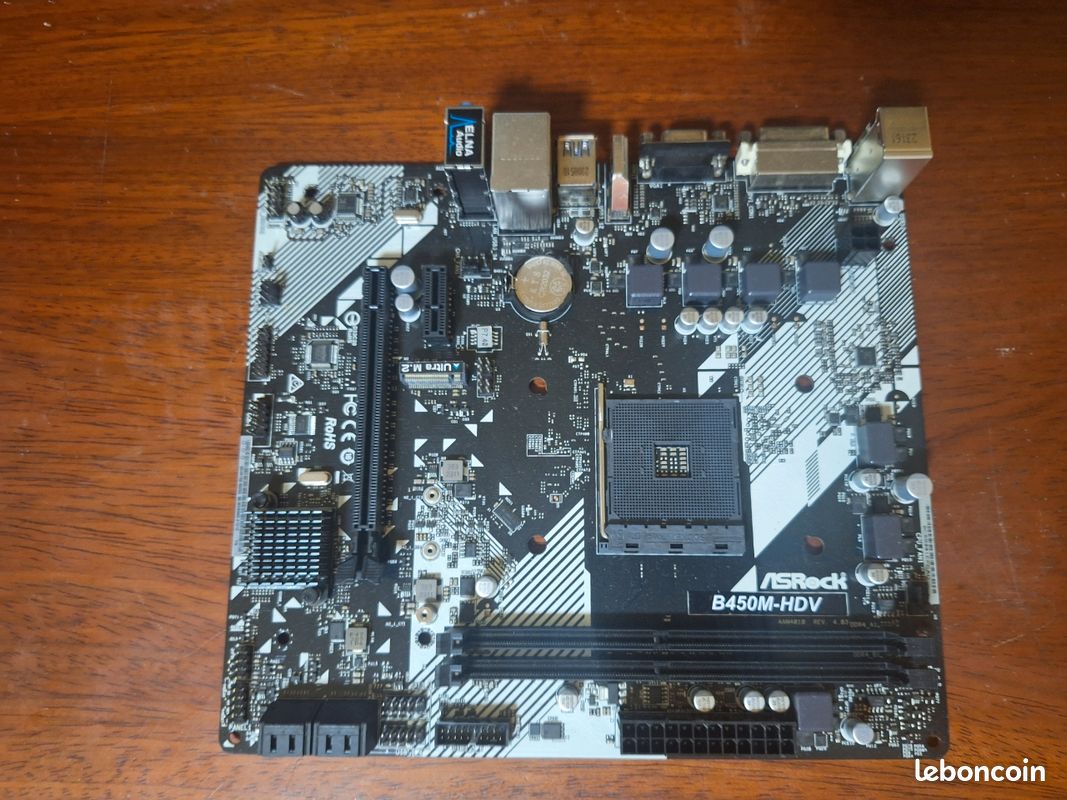 Carte mère ASRock B450M-HDV (image 1)
