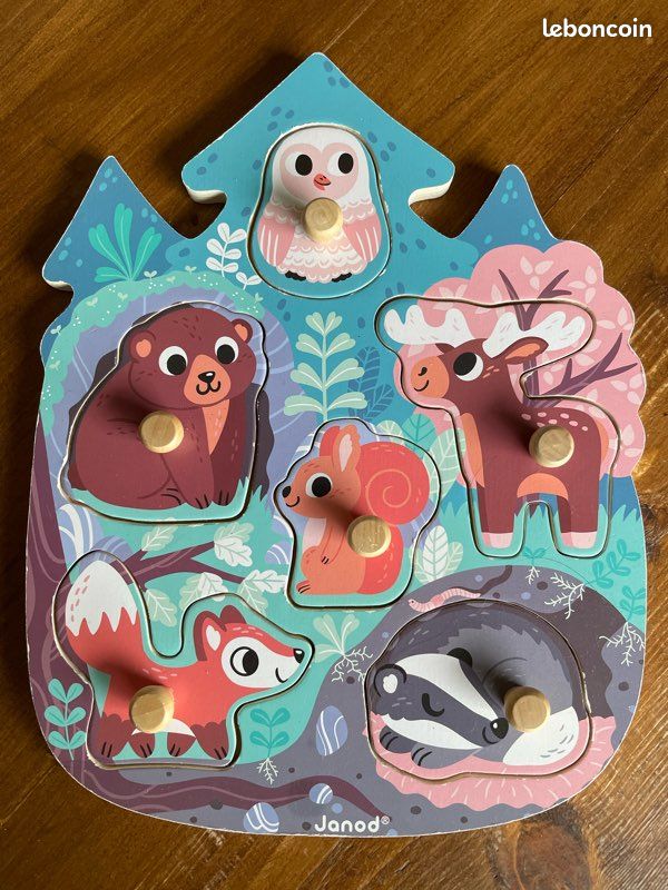 Lot puzzle animaux Janod (image 1)