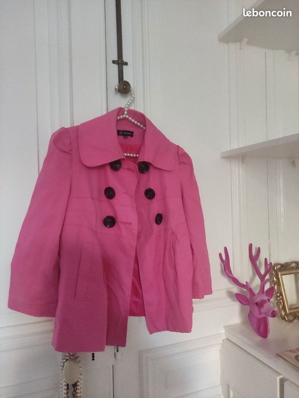 Veste courte printemps été femme rose bonbon taille 40 Vêtements