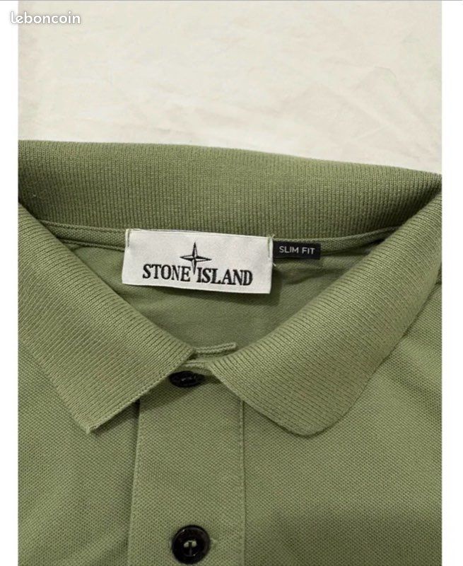 Polo kaki stone island M très bon état (image 7)