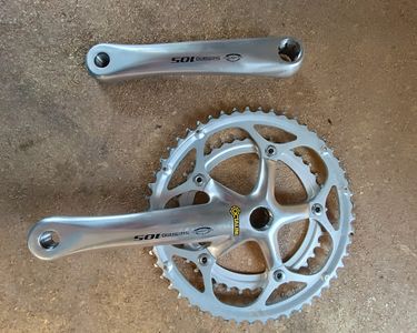 Pédalier Shimano 105 FC-5502 Noir Vintage 170mm Double Plateau Octalink Neuf