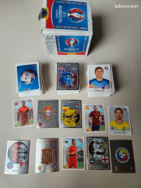 LOT DE 396 VIGNETTES PANINI EURO 2016 - SANS DOUBLES - TRES RARE - MINT