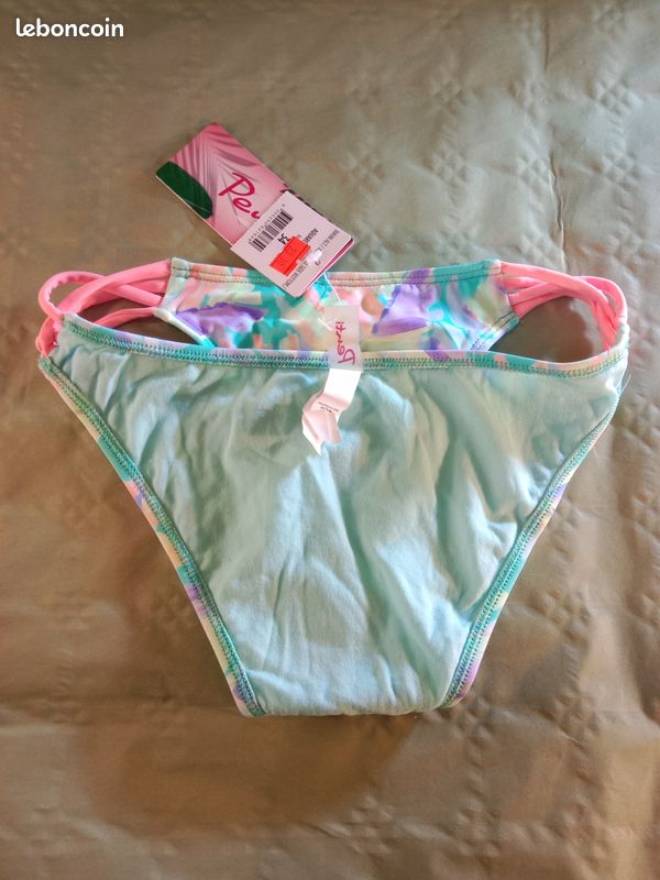 Bas de maillot de bain : Aquarelle side bottom (Taille 34) (image 4)