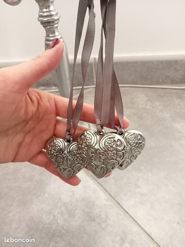 Lot De 3 Pendentifs Cœur En Bois – Décoration Murale Ou Fenêtre Rétro Amour | Ornements Maison Simples Et Chaleureux