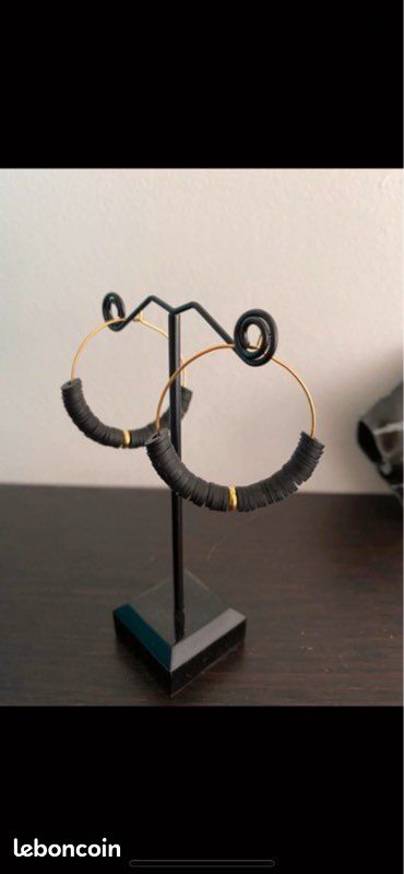 Boucles d oreilles perles heishi (image 3)