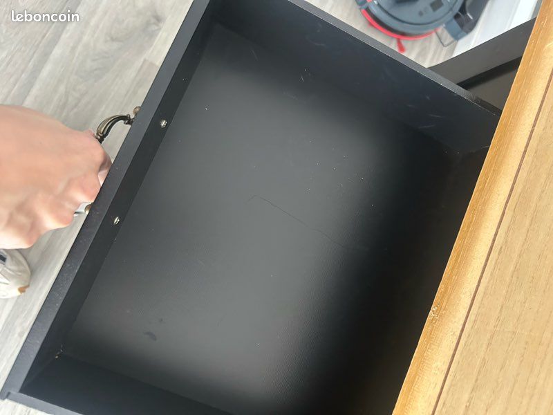 Console Atmosphera Chrysa noir et bois (image 4)