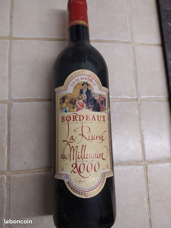 Walthéry-Ancienne bouteille Rubine- Pleine-Etiquette signée&Numérotée