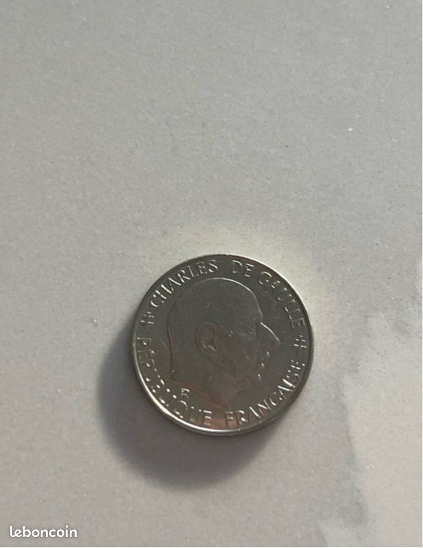 Collection, ancien, vintage Lot pièces 1 francs jaques rueff 1996, Charles de Gaulle 1958-1988 (image 12)