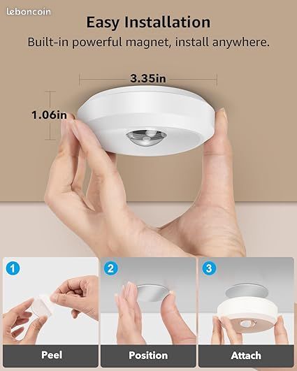 Kit De 4 Spots LED Sans Fil Dimmable Avec Télécommande - 4 Couleurs, Piles, Pour Placard/étagère