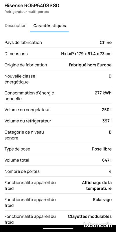 Réfrigérateur (image 4)
