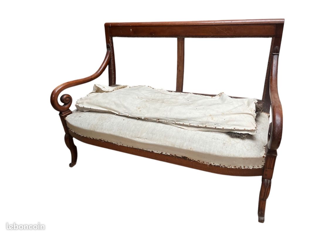 Banquette empire en acajou d'époque (image 1)