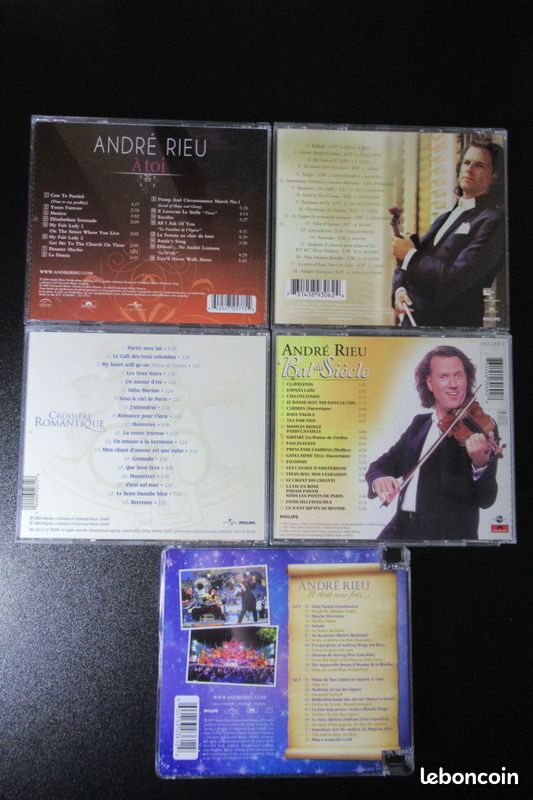 Lot 5 boites avec CD André Rieu à toi aimer croisière romantique bal du siècle il était une fois (image 2)