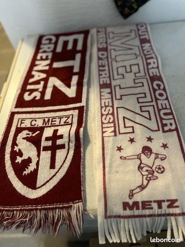 Echarpe de supporter Messins Fc Metz Retro 80'S ancienne vintage Football