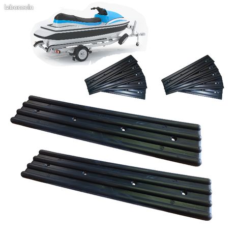Lot De 10 Patins De Coulisses Pour Remorque Bateau - Glissières Robustes 7.6 X 25.4 Cm En ABS