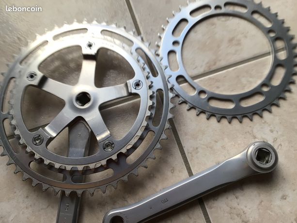 Pédalier Shimano Dura-Ace Track Vintage - 1ère Génération Années 70 - Pour Pista/fixie - Occasion Bon état