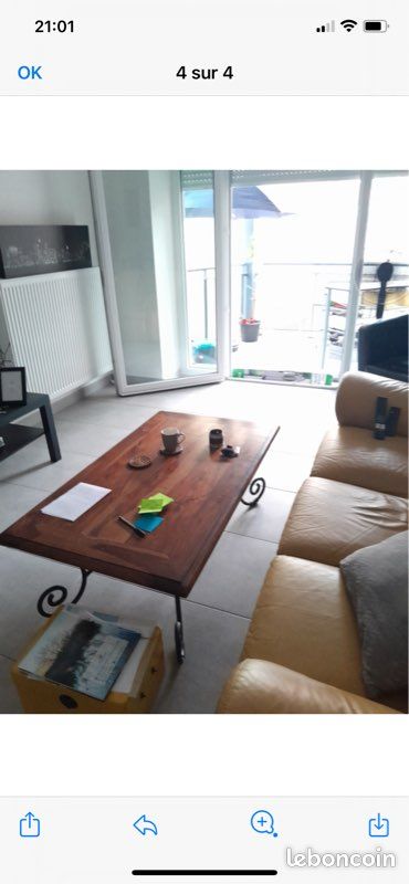 Table basse fer forger (image 1)