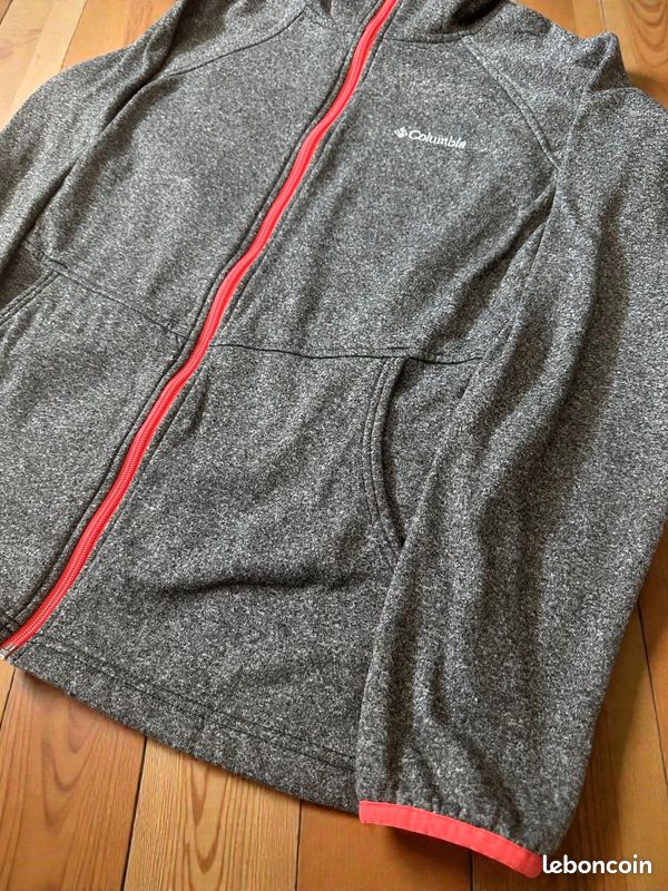 Sweat à Capuche Columbia Pour Femme Taille L - Gris, Mélange Coton Doux, Occasion Très Bon état