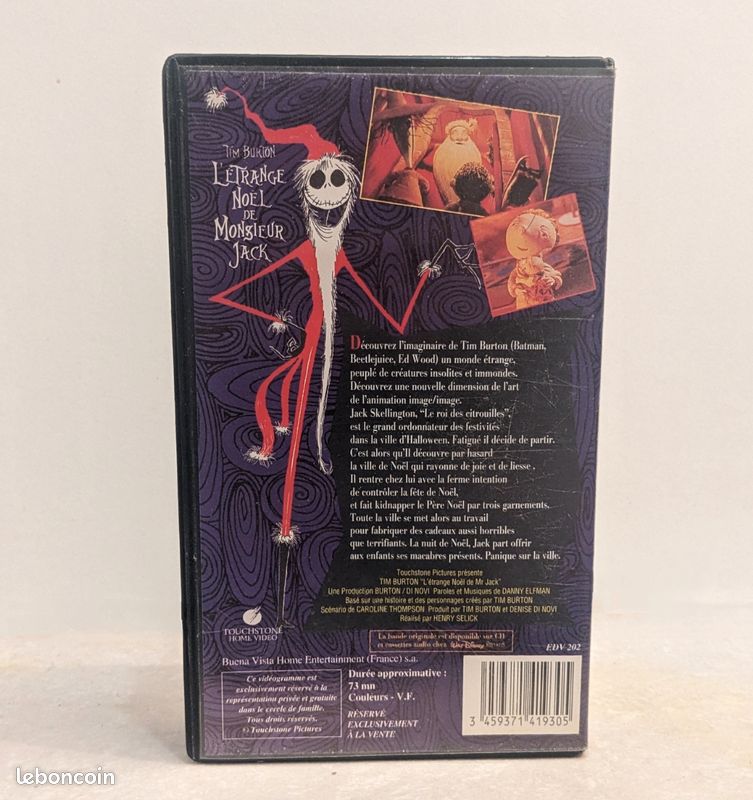 VHS L'Étrange Noël de Monsieur Jack - TIM BURTON (image 2)