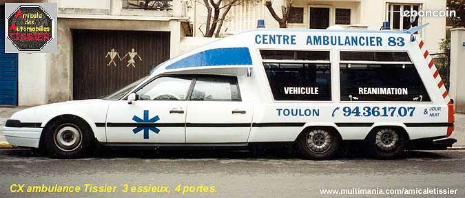 CITROEN CX TISSIER AMBULANCE 1/43 TOULON 83 ALTAYA N°8 - Modèle 6 Roues