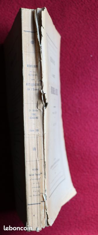 "Mémoires de la société des antiquaires de l'Ouest" Année 1938 (image 2)