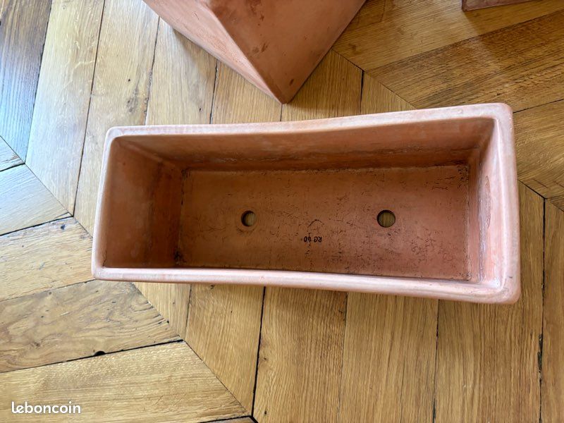 Lot de 3 pots de fleurs en terre cuite (image 3)