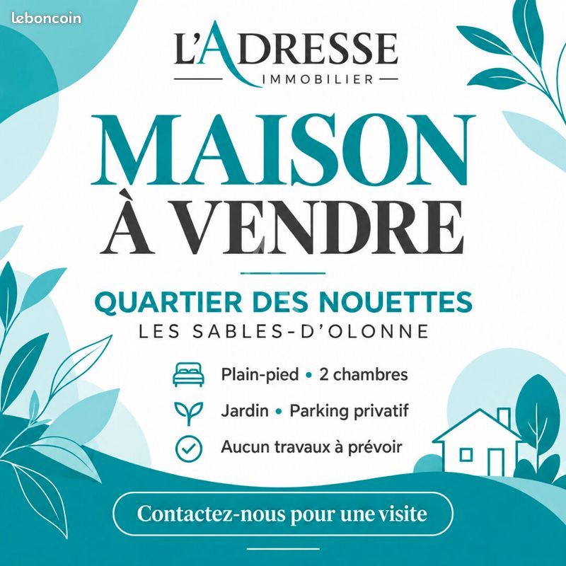 Maison 4 pièces 80 m² · aux Sables-d'Olonne · 80 m² · 286 200 €