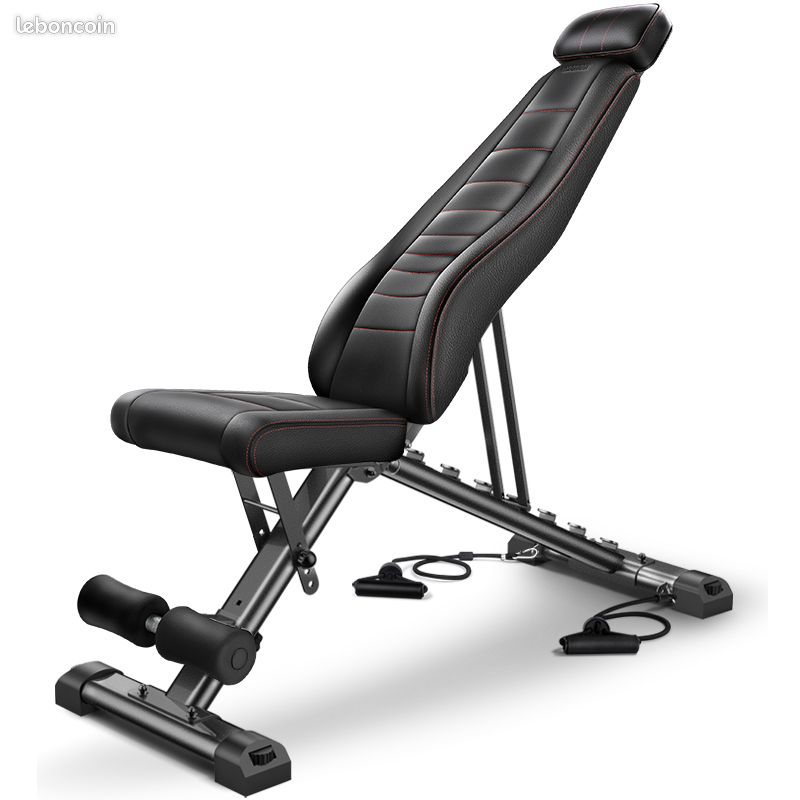 Banc De Musculation Pliable Gymrex GR-TB 56 - Réglable 80° à 180° - Charge Max 150 Kg
