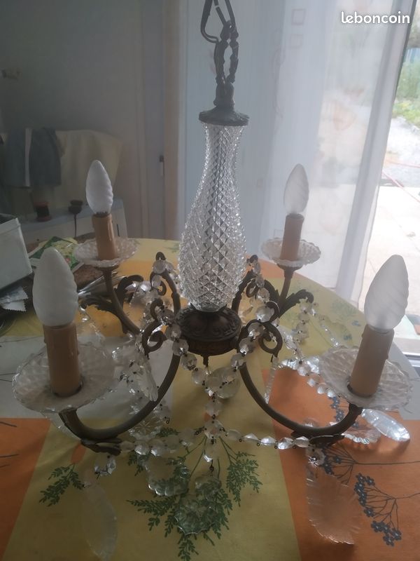 Lustre cristal 4 bougeoirs (image 1)