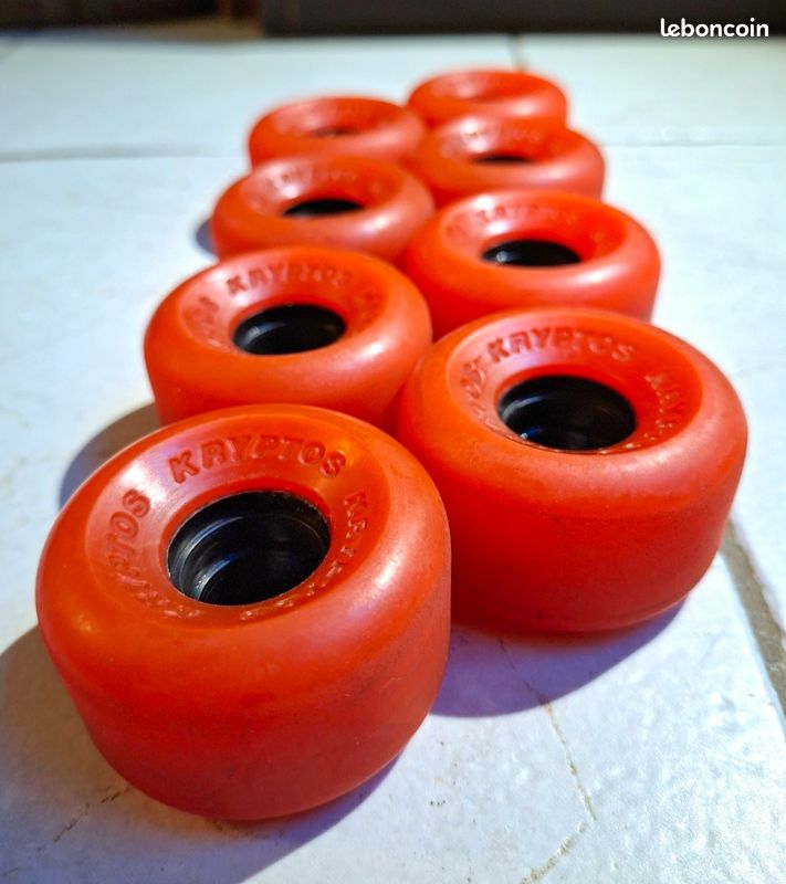 Lot De 4 Roues De Roller Hyper Inline Vintage 1991 - Violet - 608 Kryptonics - Neuf