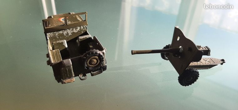 Miniature France Jouet GEVARM 1/43 - Jeep Willys Avec Projecteur, Occasion