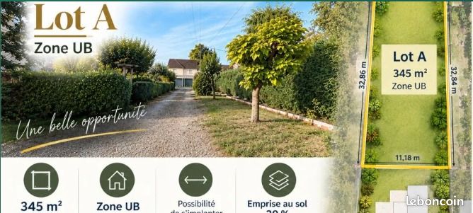 Terrain 345 m² · à Presles · 123 000 €