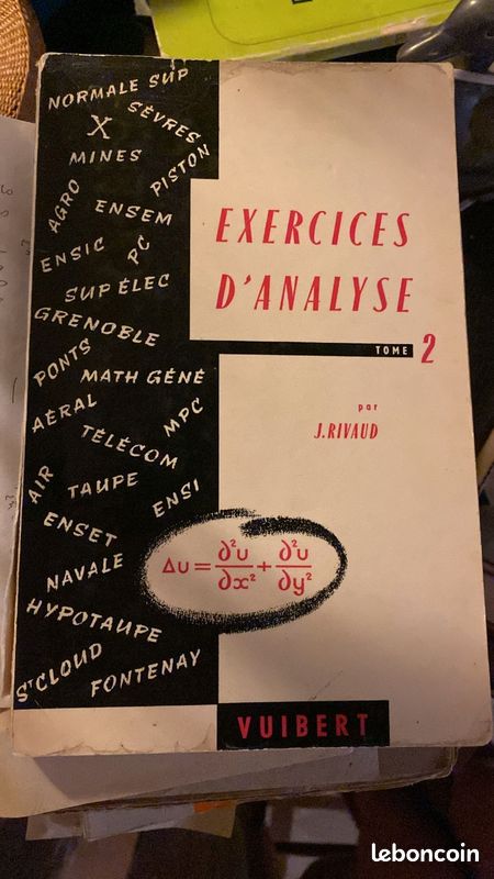 Livre exercices d'analyse tome 2 (image 1)