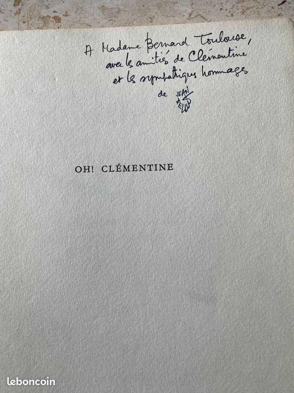 Livre dédiacé: Oh Clémentine par Bellus (image 2)