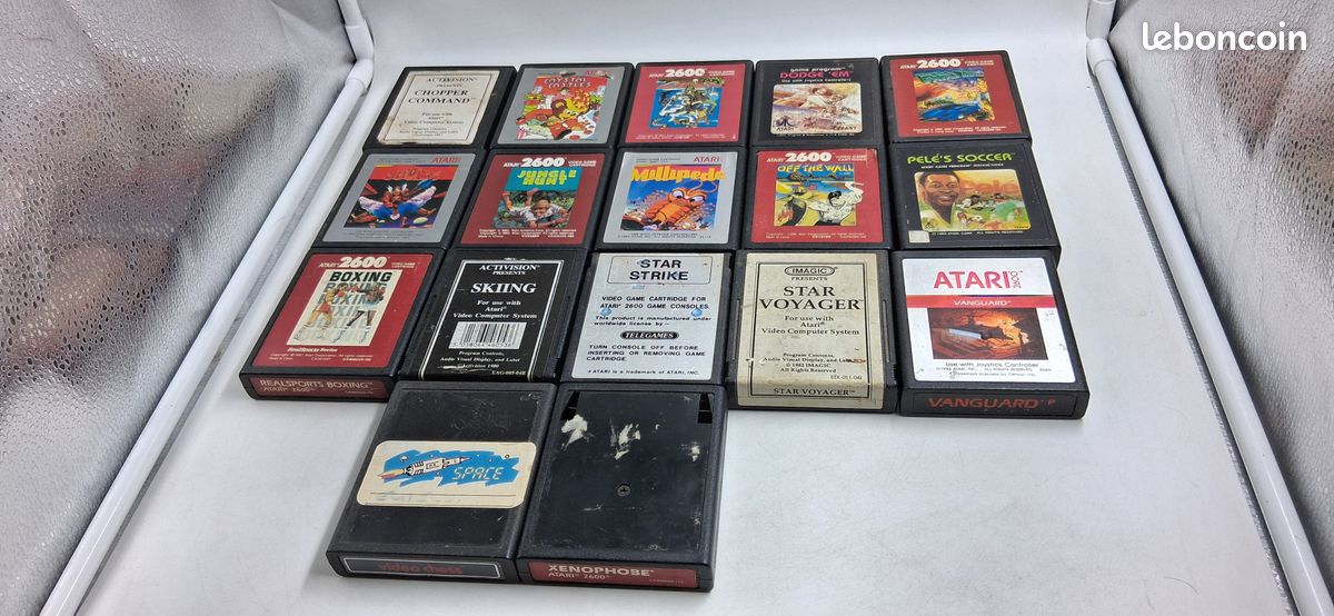 Lot De 3 Jeux Atari 2600 Vintage - Space Invaders Et Autres - Boîte D'origine - Testé
