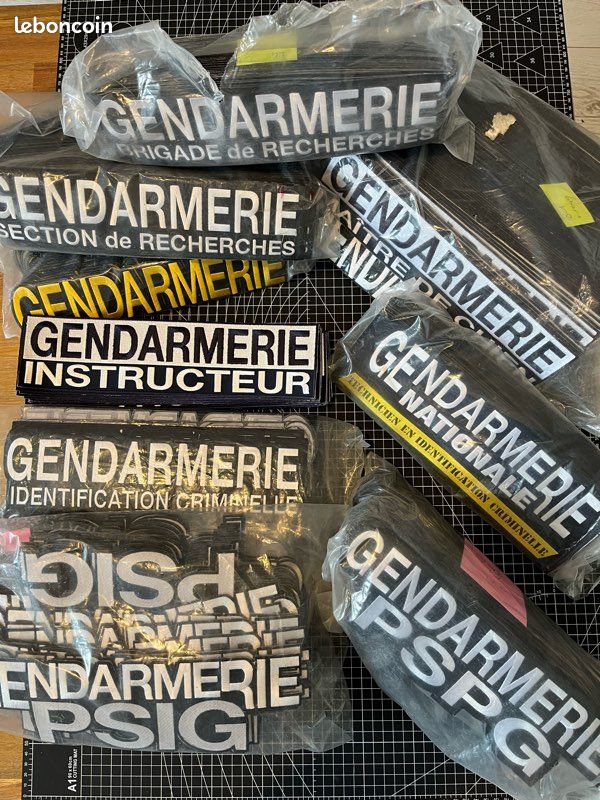 Lot de +200bandes brodées thermocollantes Gendarmerie – NEUVES