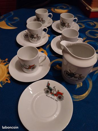 Lot De 2 Tasses Et 2 Soucoupes GIEN Sologne – Motif Canard – Neuf Sous Scellé, Rare