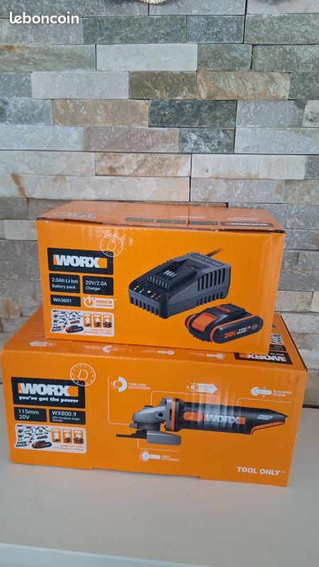 Worx disqueuse d'angle meleuse 809 9 batterie (image 1)