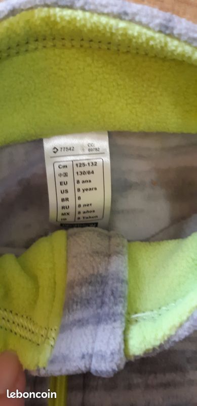 Lot vêtements garçon 8 ans - 1 sous-pull col roulé + 1 pull polaire Quechua (image 5)