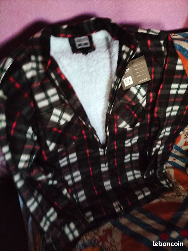 Chemise carreaux fourré zippé amparo taille 2 XL neuf (image 5)