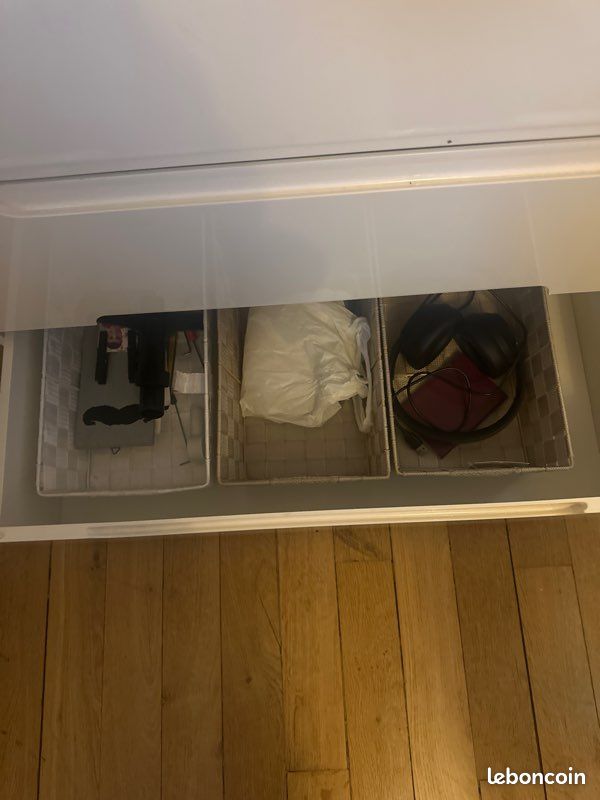 Commode laqué blanc 3 tiroirs (image 2)